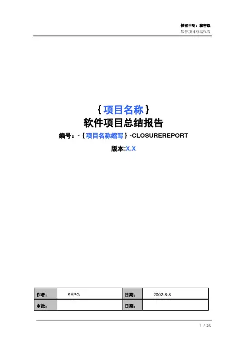 软件项目总结报告
