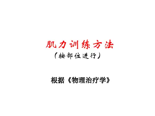 肌力训练方法(按部位)