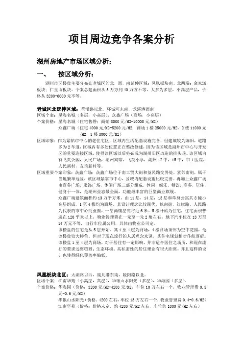 项目周边竞争各案分析