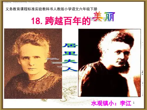 18《跨越百年的美丽》PPT