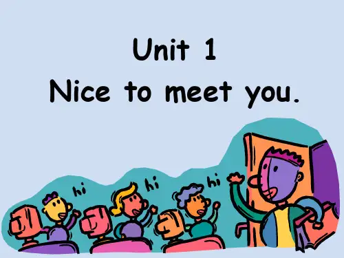 Unit1Nicetomeetyou!
