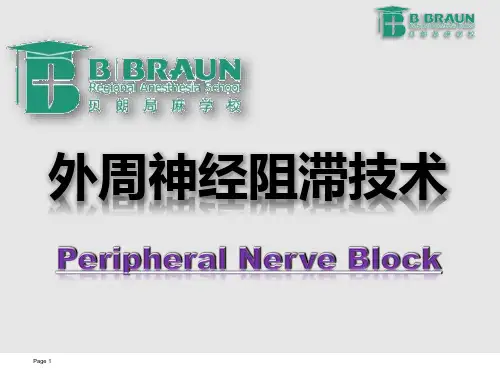 贝朗局麻学校外周神经阻滞培训资料