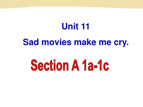 人教版新目标九年级全一册 unit11 sad movies make me cry Sction A 1a-1c 课件(共23张ppt)