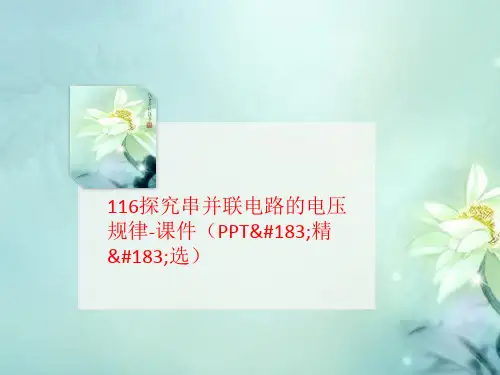 116探究串并联电路的电讲义压规律-课件(PPT·精·选)