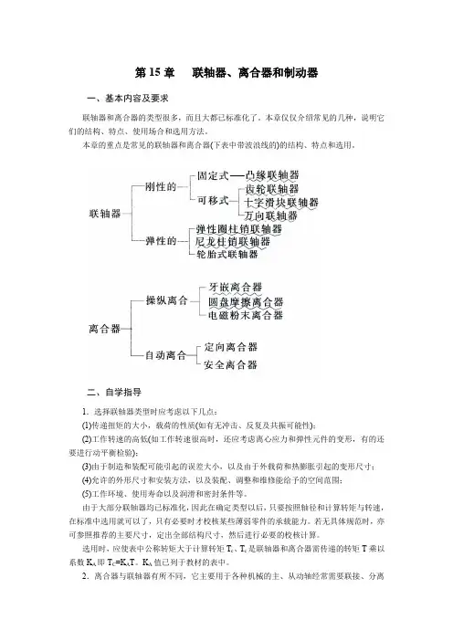 机械设计基础(黄华梁)第15章   联轴器、离合器