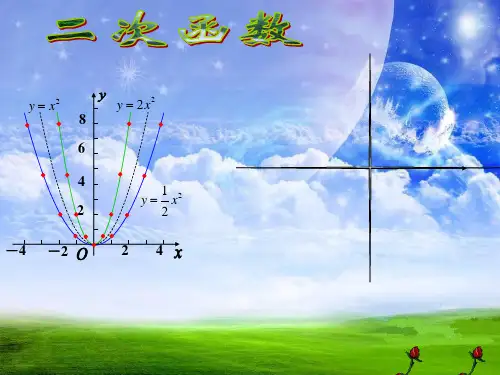人教版初中数学九年级上册-28.1.1 二次函数 课件