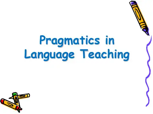 Pragmatics in language teaching