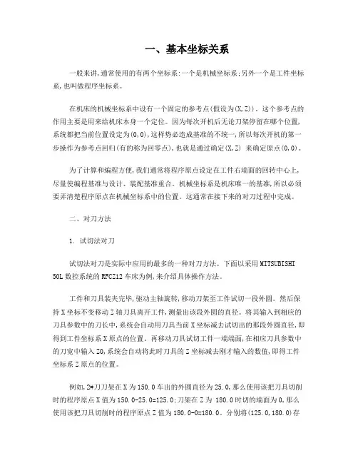 数控FANUC对刀方法及坐标系建立[1]