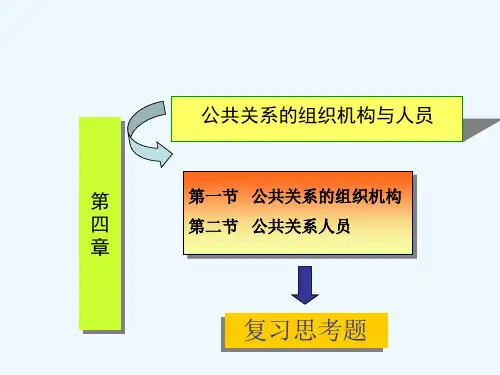 公共关系的组织机构和人员