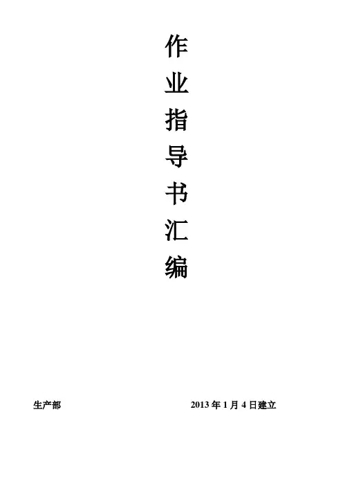 生产流程指导书