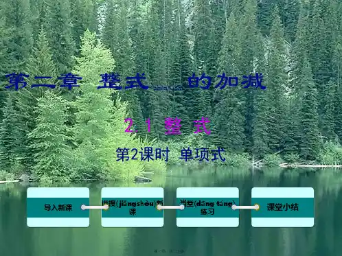 七年级数学上册 第二章 整式的加减2.1 整式第2课时 单项式教学课件