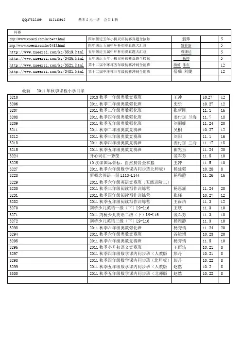学而思目录1