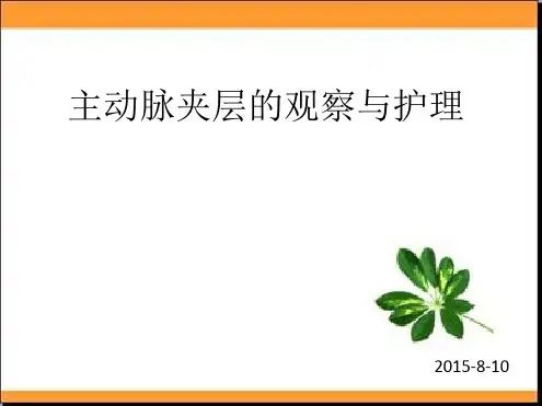 主动脉夹层的观察及护理