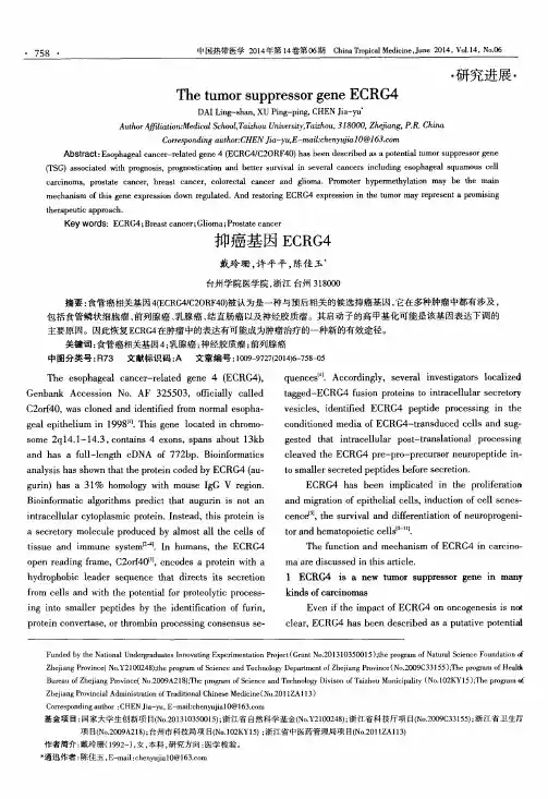 抑癌基因ECRG4