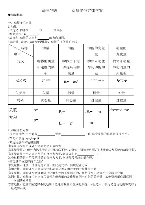 动量守恒学案