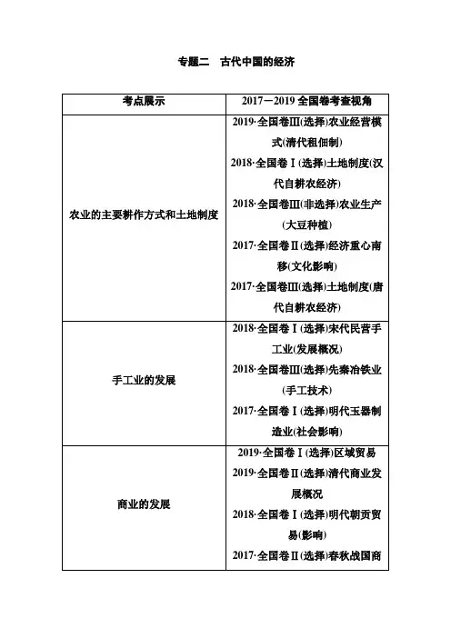 2021高考历史一轮复习讲义：专题二 第5讲 古代中国农业的发展 (含解析)