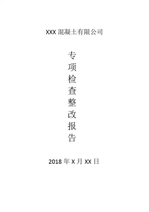 住建局专项检查整改报告