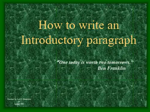 unit 1 writing an introduction