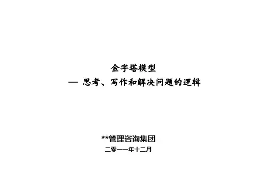 金字塔模型