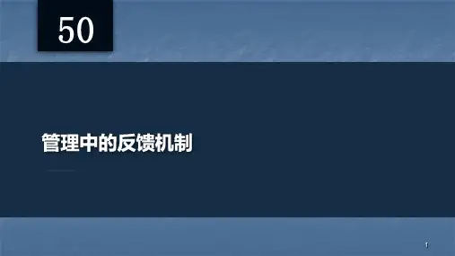 管理中的反馈机制ppt课件