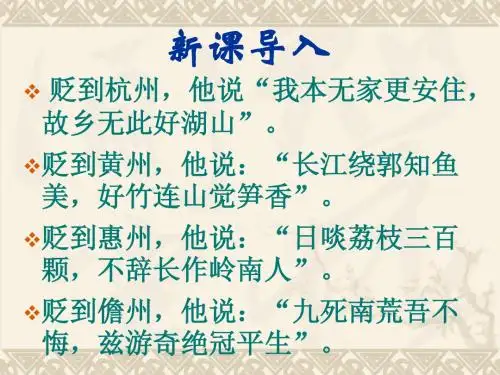 苏轼《定风波》(公开课)