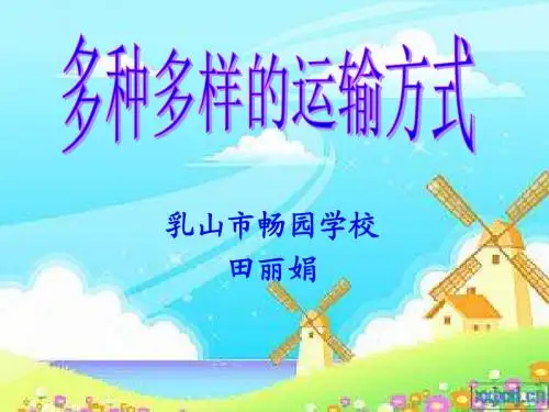 多种多样的运输方式