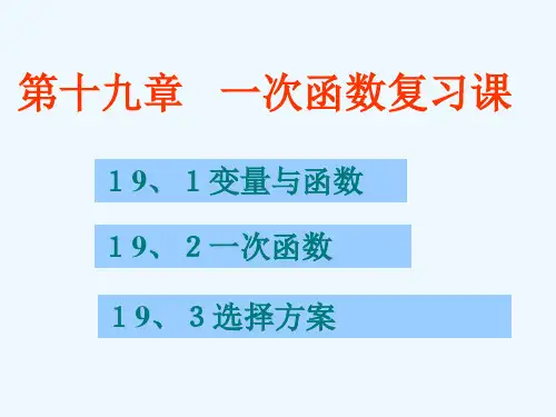 第19章一次函数复习课件.