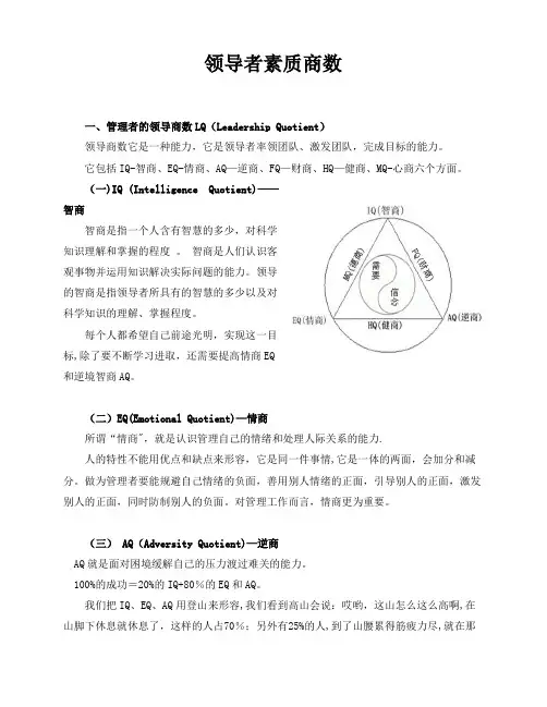 管理心理学-领导商数