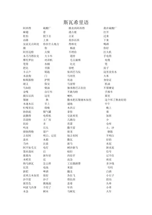 斯瓦希里语