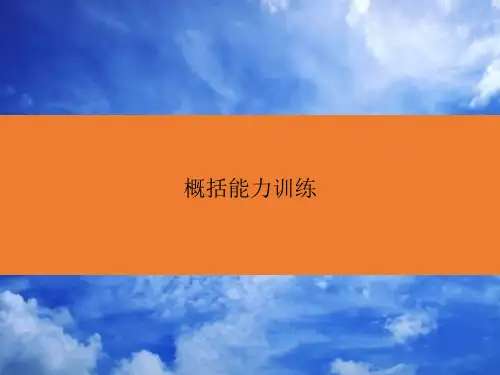概括能力训练
