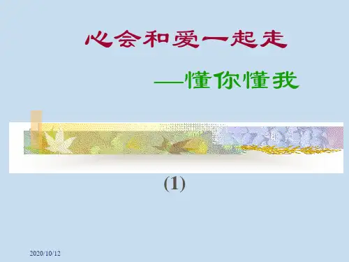 高三主题班会《懂你懂我