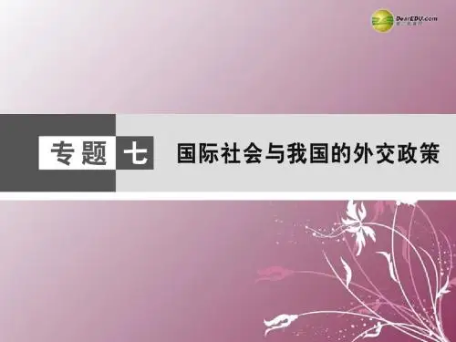 专题7 国际社会与我国的外交政策课件