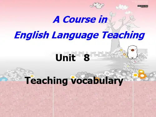 英语教学法教程PPTunit8