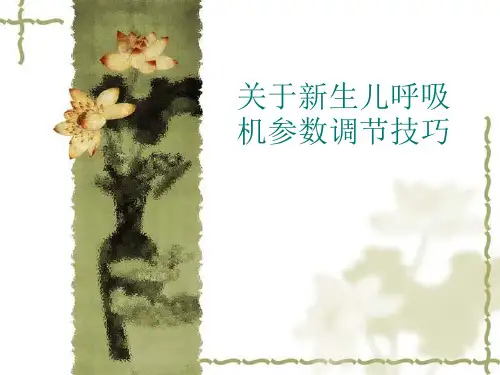 关于新生儿呼吸机参数调节技巧课件