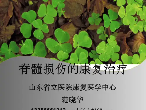 范晓华-脊髓损伤的康复