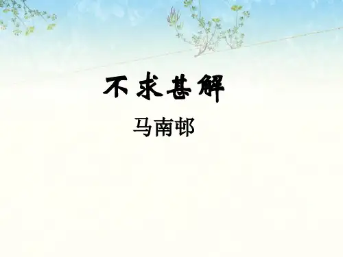 不求甚解