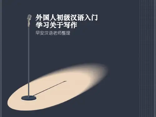 外国人初级汉语入门学习关于写作