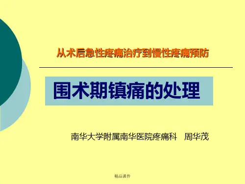 围术期镇痛