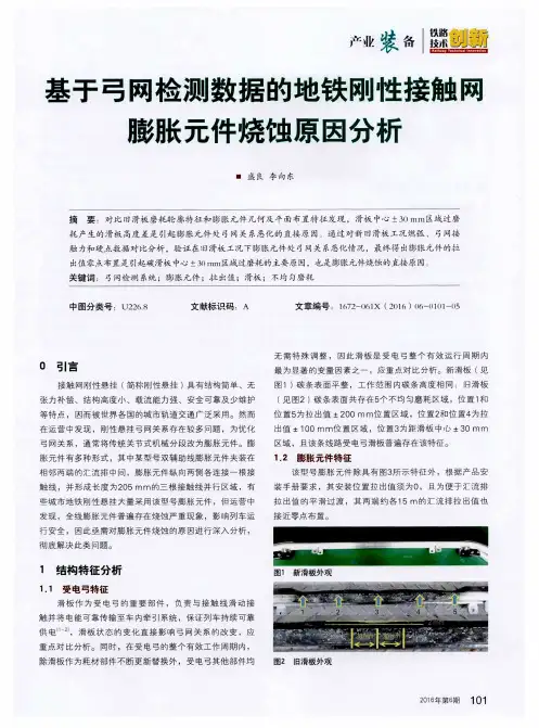 基于弓网检测数据的地铁刚性接触网膨胀元件烧蚀原因分析