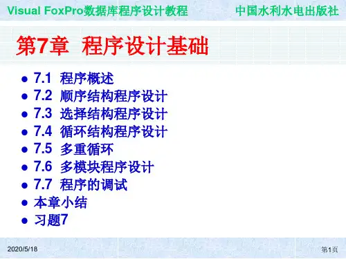 第7章程序设计基础-PPT课件