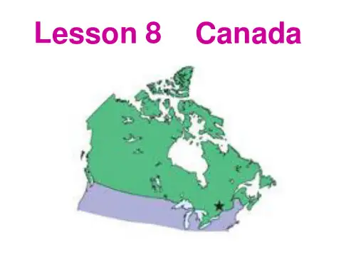 五年级上册英语课件-Lesson 8 Canada_冀教版