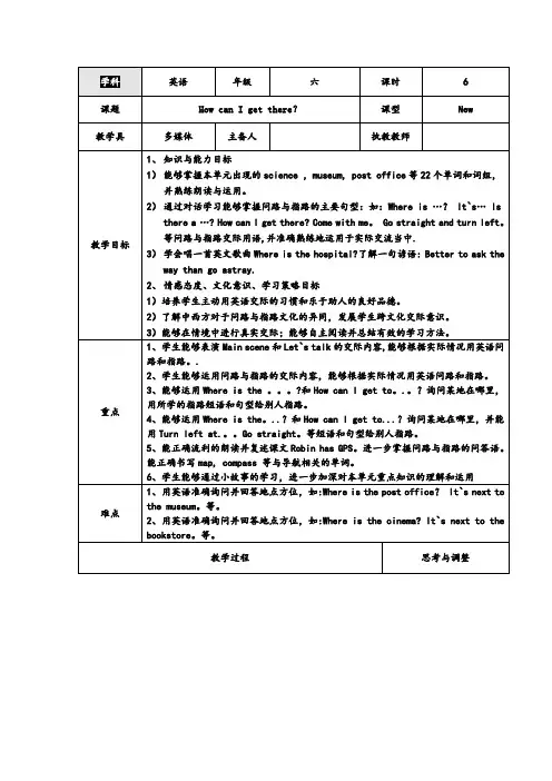 how-can-i-get-there教案