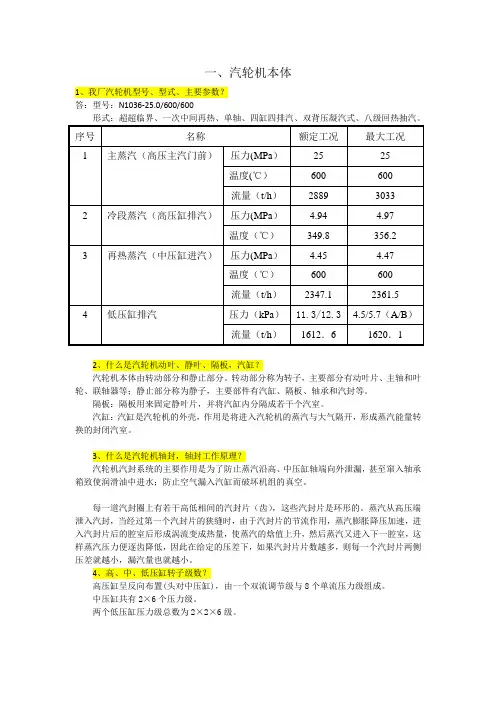 汽轮机循环闭式总结