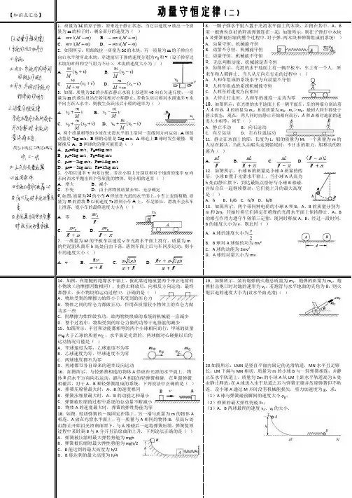 16.3 动量守恒定律 练习题(一)