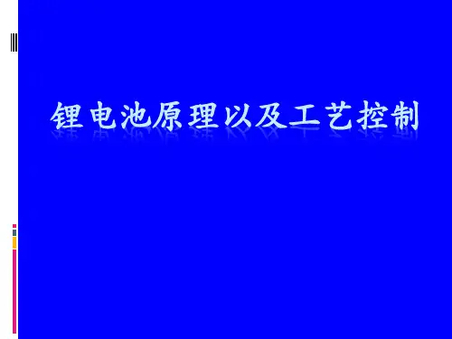 锂电池原理全面培训教材PPT课件