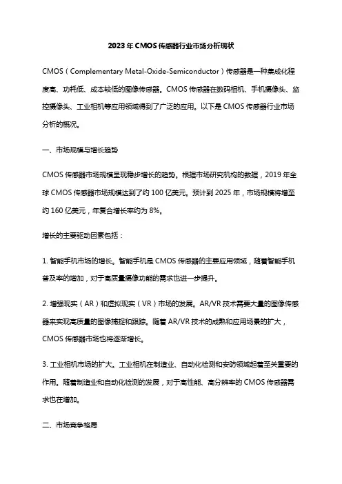 2023年CMOS传感器行业市场分析现状