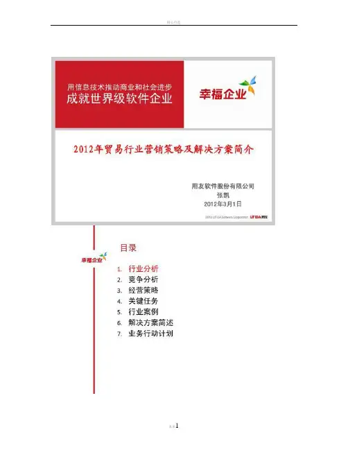 贸易行业营销策略及解决方案图文