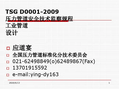 TSGD00012009压力管道安全技术监察规程工业管道