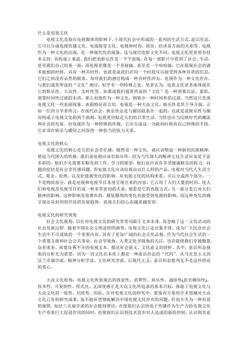 电视文化