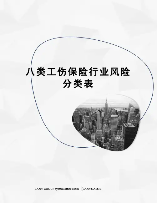 八类工伤保险行业风险分类表